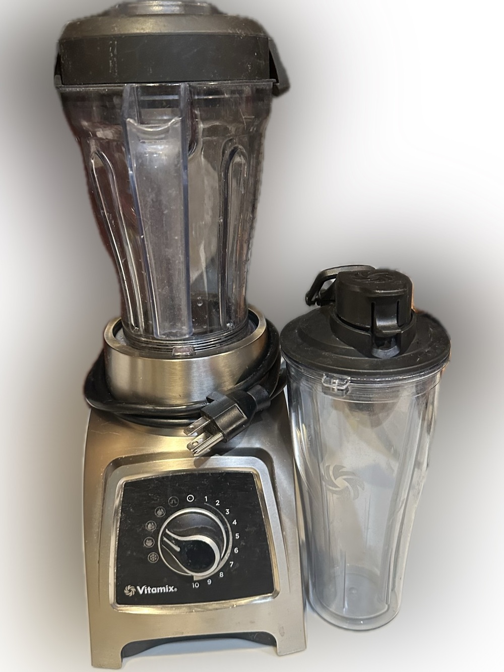 VITAMIX S55 SERIES S DISCONTINUED BLENDER BRUSHED STAINLESS W/ TO GO CUP  SILVER
